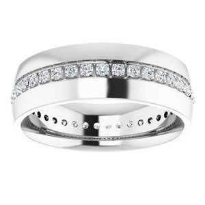 14K White 1/2 CTW Lab-Grown Diamond Band