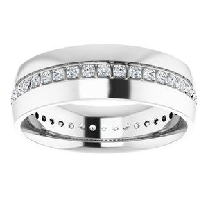 14K White 1/2 CTW Lab-Grown Diamond Band