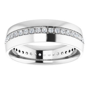 14K White 1/2 CTW Lab-Grown Diamond Band