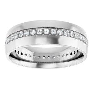 14K White 1/2 CTW Lab-Grown Diamond Band