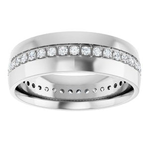 14K White 1/2 CTW Lab-Grown Diamond Band