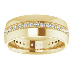14K Yellow 1/2 CTW Lab-Grown Diamond Band