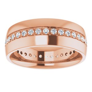 14K Rose 1/2 CTW Lab-Grown Diamond Band
