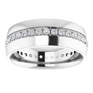 14K White 1/2 CTW Lab-Grown Diamond Band
