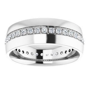 14K White 1/2 CTW Lab-Grown Diamond Band