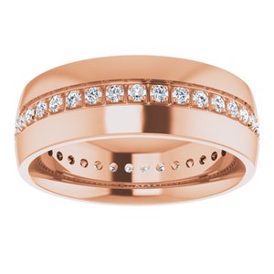 14K Rose 1/2 CTW Lab-Grown Diamond Band