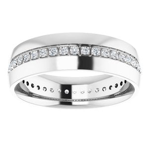 14K White 1/2 CTW Lab-Grown Diamond Band