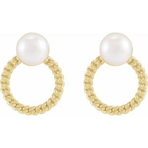 Pearl & Chain Earrings