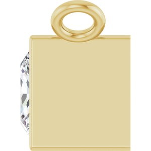 14K Yellow 1/3 CT Natural Diamond Necklace Center