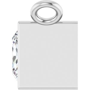 Platinum 1/3 CT Natural Diamond Necklace Center