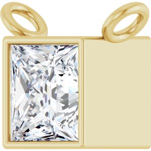 14K Yellow 1/3 CT Natural Diamond Necklace Center