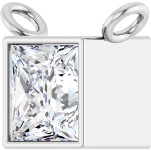 Platinum 1/3 CT Natural Diamond Necklace Center