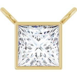 14K Yellow 1/3 CTW Lab-Grown Diamond Necklace Center