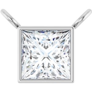 14K White 1/3 CTW Lab-Grown Diamond Necklace Center