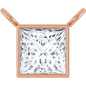 14K Rose 1/3 CTW Lab-Grown Diamond Necklace Center