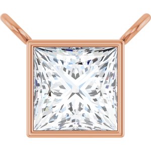 14K Rose 1/2 CTW Natural Diamond Necklace Center