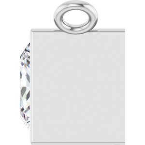 14K White 3/4 CTW Lab-Grown Diamond Necklace Center
