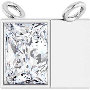 14K White 3/4 CTW Lab-Grown Diamond Necklace Center