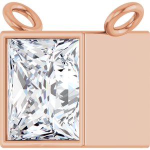 14K Rose 3/4 CTW Lab-Grown Diamond Necklace Center