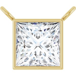 14K Yellow 3/4 CTW Lab-Grown Diamond Necklace Center