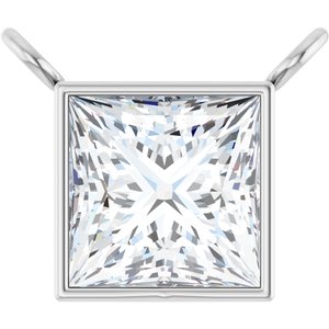 Platinum 3/4 CTW Lab-Grown Diamond Necklace Center