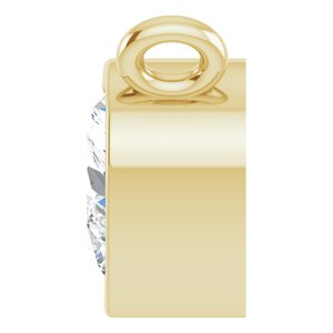 14K Yellow 4 mm Heart 1/5 CT Lab-Grown Diamond Necklace Center