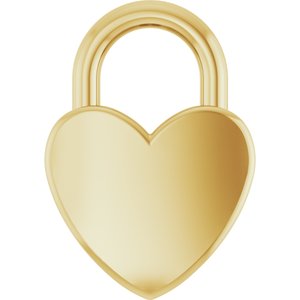 Engravable Heart Lock Necklace or Pendant