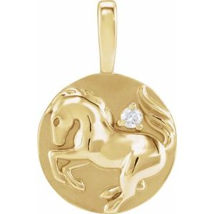Accented Chinese Zodiac Pendant