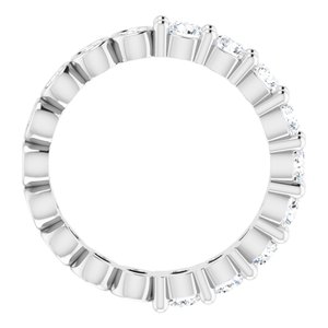Platinum 1 1/6 CTW Natural Diamond Reversible Eternity Band Size 4