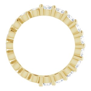 14K Yellow 1 1/4 CTW Natural Diamond Reversible Eternity Band Size 4.5