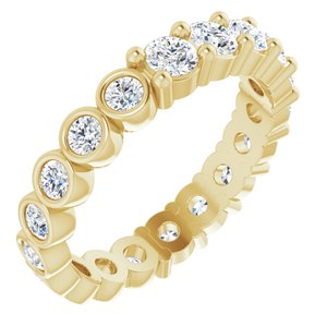 14K Yellow 1 1/4 CTW Natural Diamond Reversible Eternity Band Size 5