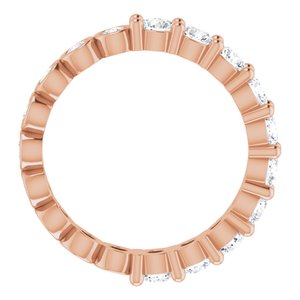 14K Rose 1 1/4 CTW Natural Diamond Reversible Eternity Band Size 5