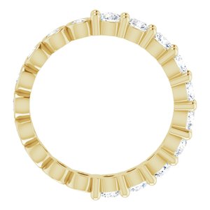 14K Yellow 1 1/4 CTW Natural Diamond Reversible Eternity Band Size 5
