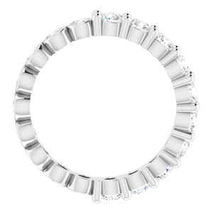 Platinum 1 1/4 CTW Natural Diamond Reversible Eternity Band Size 5