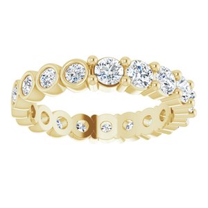14K Yellow 1 1/4 CTW Natural Diamond Reversible Eternity Band Size 5.5