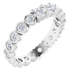 Platinum 1 1/3 CTW Natural Diamond Reversible Eternity Band Size 6