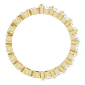 14K Yellow 1 1/3 CTW Natural Diamond Reversible Eternity Band Size 6