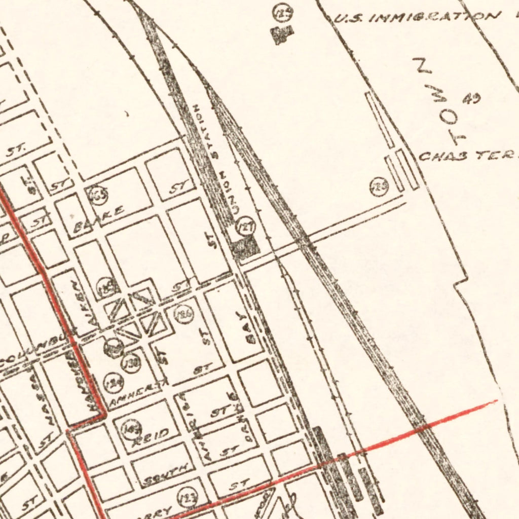 Vintage Map of Charleston, South Carolina 1922