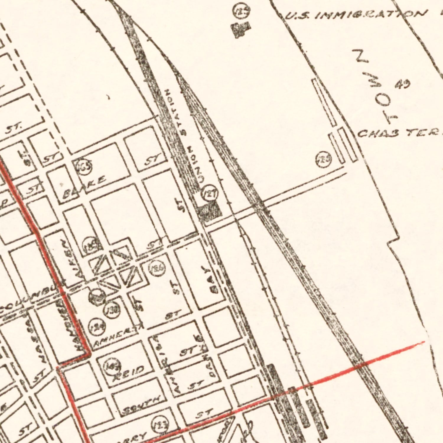 Vintage Map of Charleston, South Carolina 1922