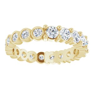 14K Yellow 1 1/3 CTW Natural Diamond Reversible Eternity Band Size 6