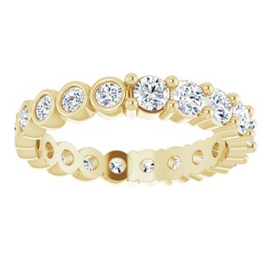 14K Yellow 1 1/3 CTW Natural Diamond Reversible Eternity Band Size 6.5