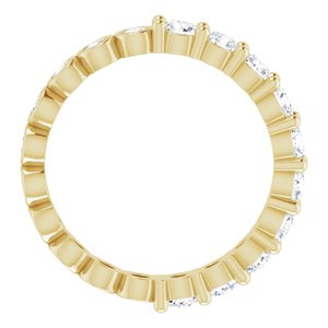 14K Yellow 1 1/3 CTW Natural Diamond Reversible Eternity Band Size 6.5