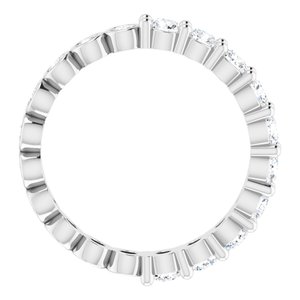 Platinum 1 1/3 CTW Natural Diamond Reversible Eternity Band Size 6.5
