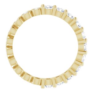 14K Yellow 1 3/8 CTW Natural Diamond Reversible Eternity Band Size 7.5