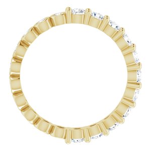 14K Yellow 1 3/8 CTW Natural Diamond Reversible Eternity Band Size 8