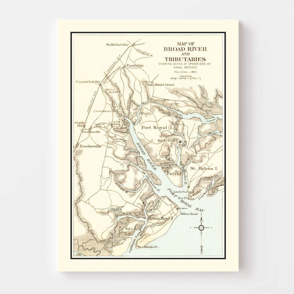 Vintage Map of Broad River, SC 1903