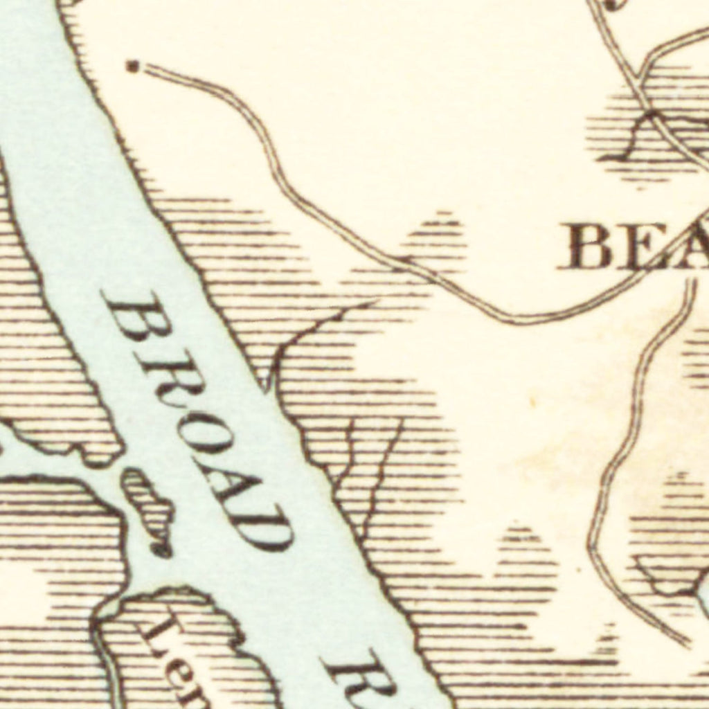 Vintage Map of Broad River, SC 1903