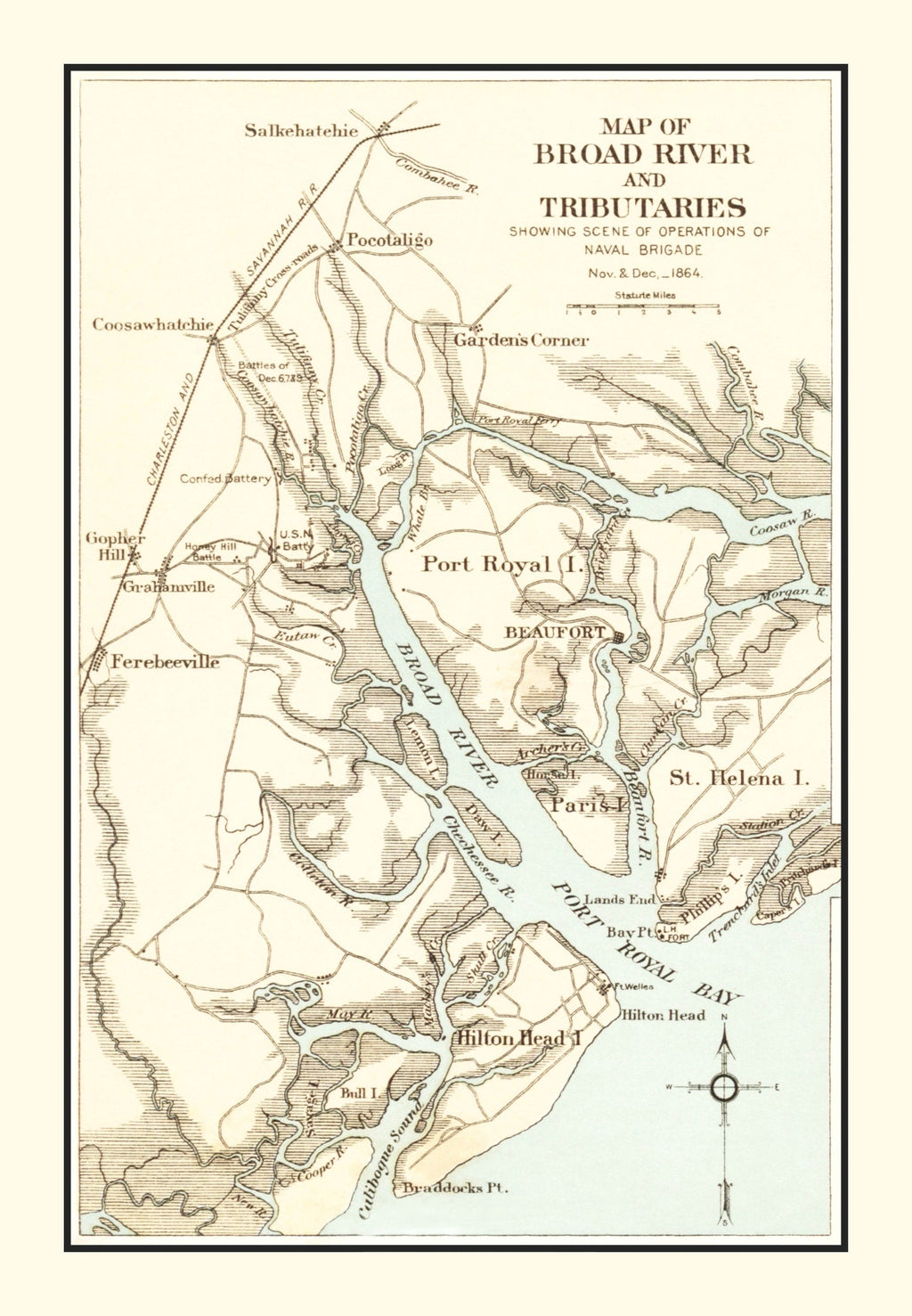 Vintage Map of Broad River, SC 1903
