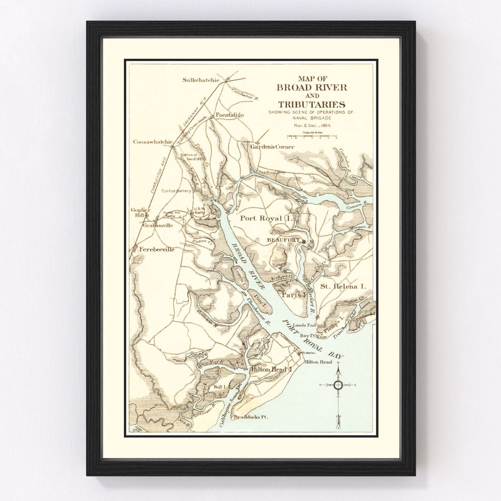 Vintage Map of Broad River, SC 1903