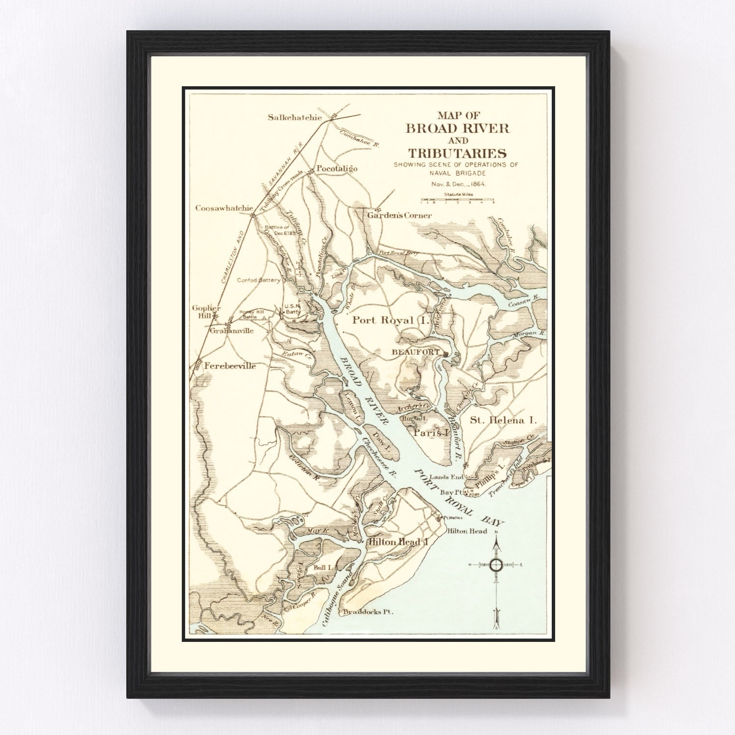 Vintage Map of Broad River, SC 1903